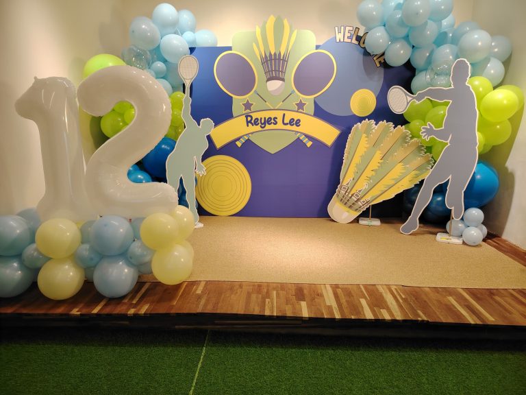 Badminton sports theme